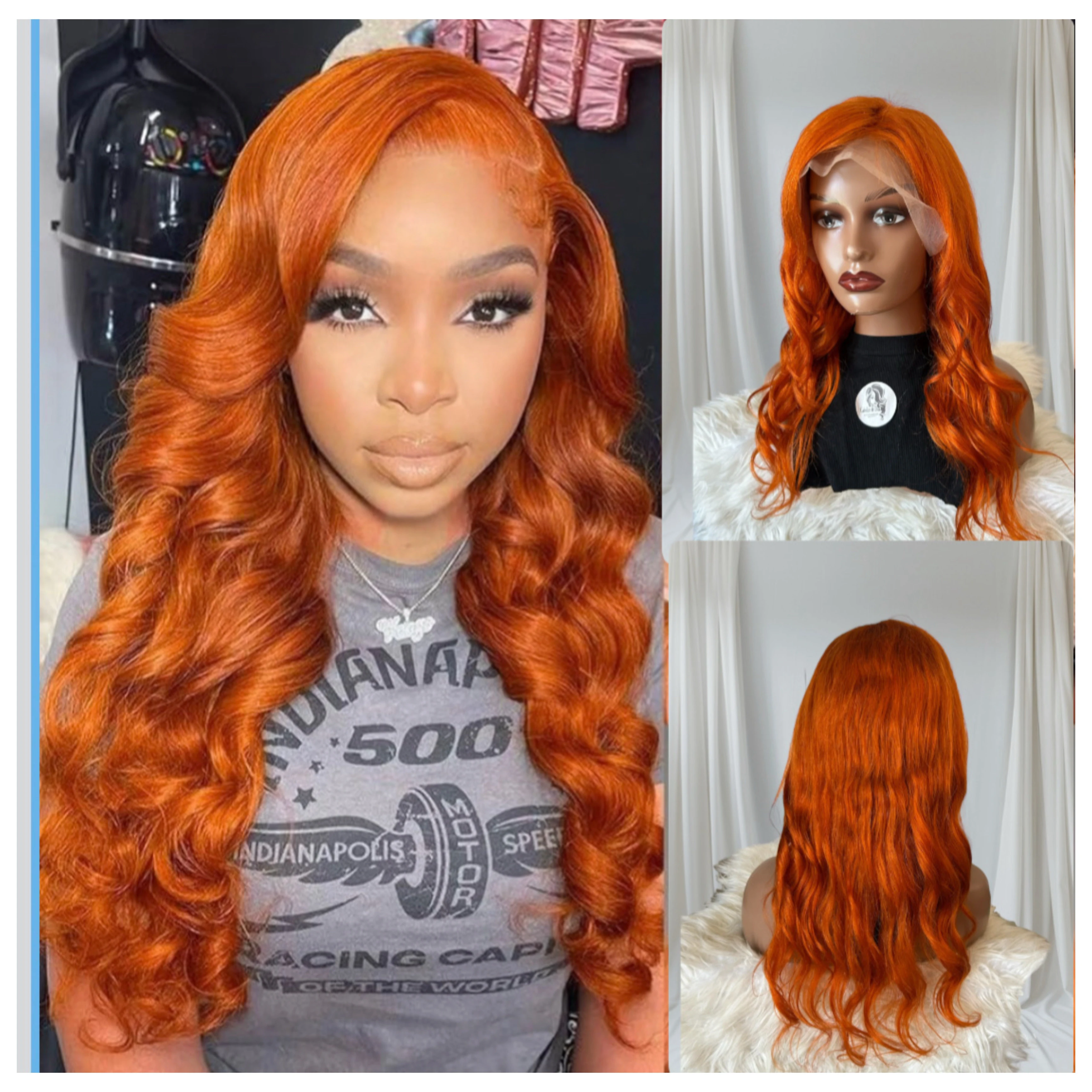 Peluca cabello humano, frontal Lace 13x6  , 24 pulgadas 150% densidad 