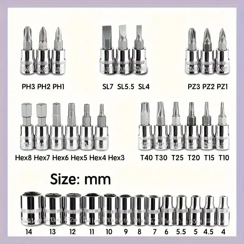 JUEGO DE HERRAMIENTAS MECANICO (46 PZS MILIMETRICAS) 2