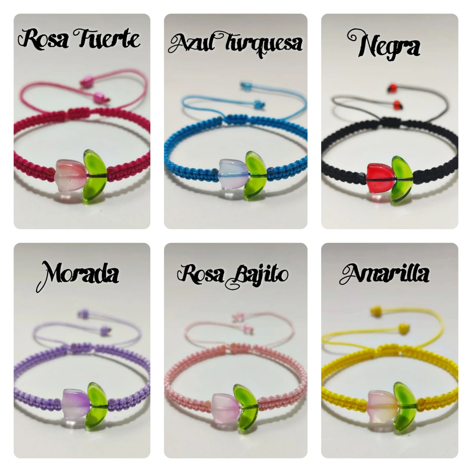 1 Pulsera de Tulipán Tejida 2