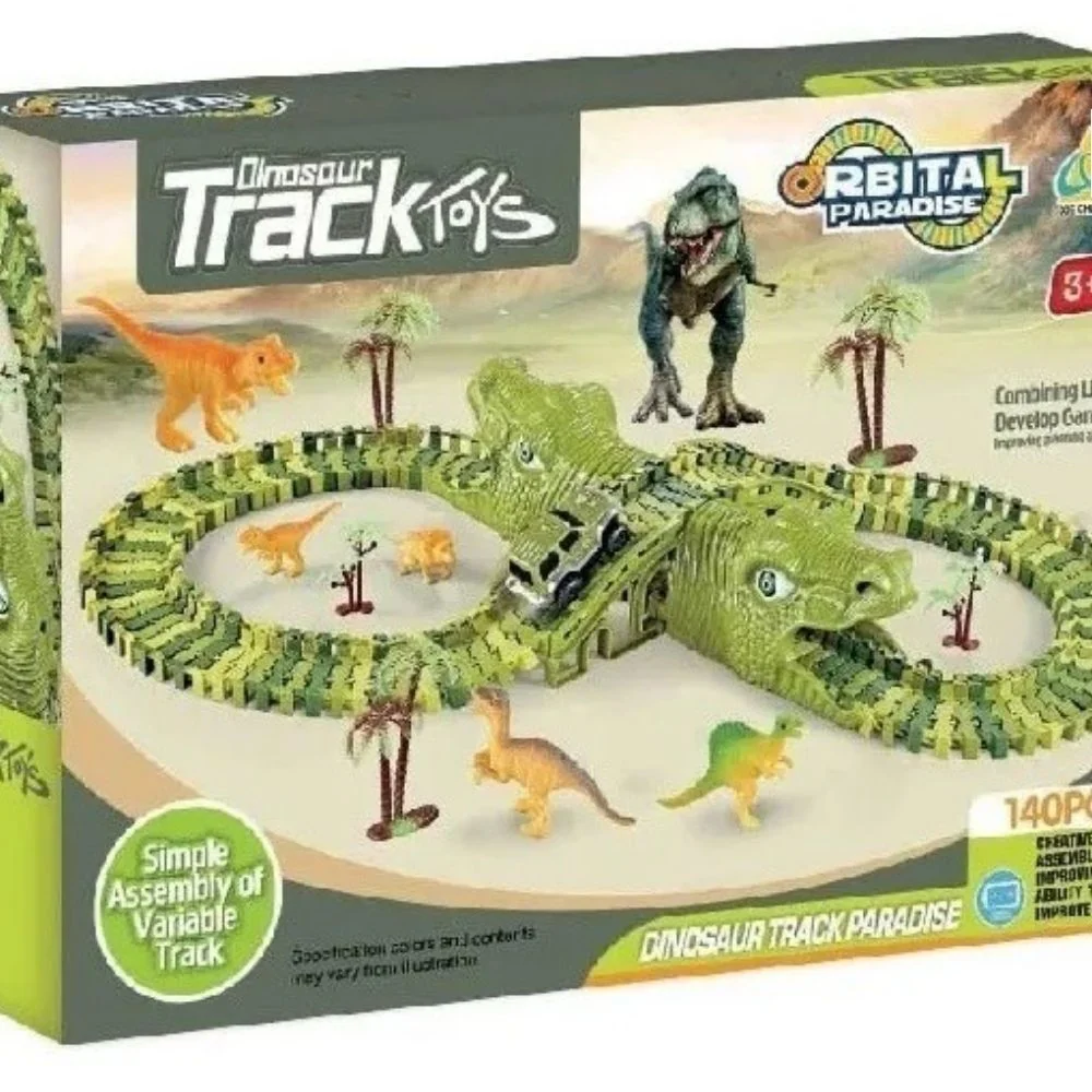 Pista Dinosaurio 1Auto 140 Piezas 3