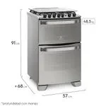 Cocina Doble Horno Sup/Eléctrico Inf/Gas Electrolux 56DXQ 4