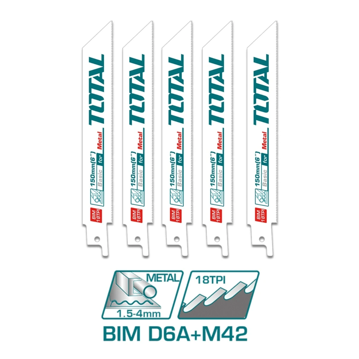 TRSB922EF Set de cuchillas de metal para sierra sable 5pcs total 3
