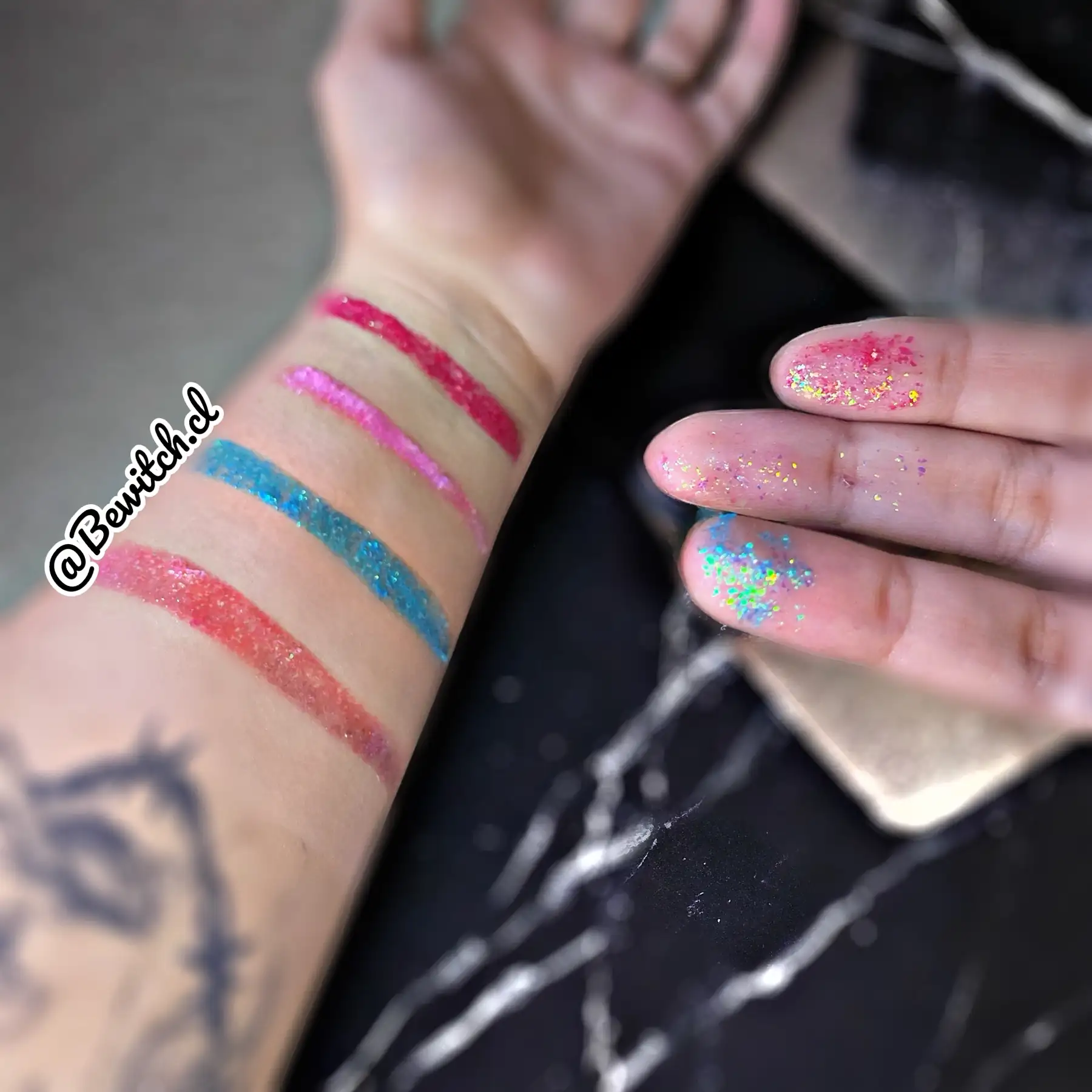 Glitter de Colores, RMT, excelente pigmentación👏 2
