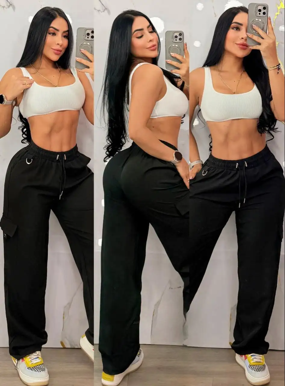 😍🥰Hermoso pantalón estilo Cargo suelto 🌸❤️‍🔥🛍️ 3