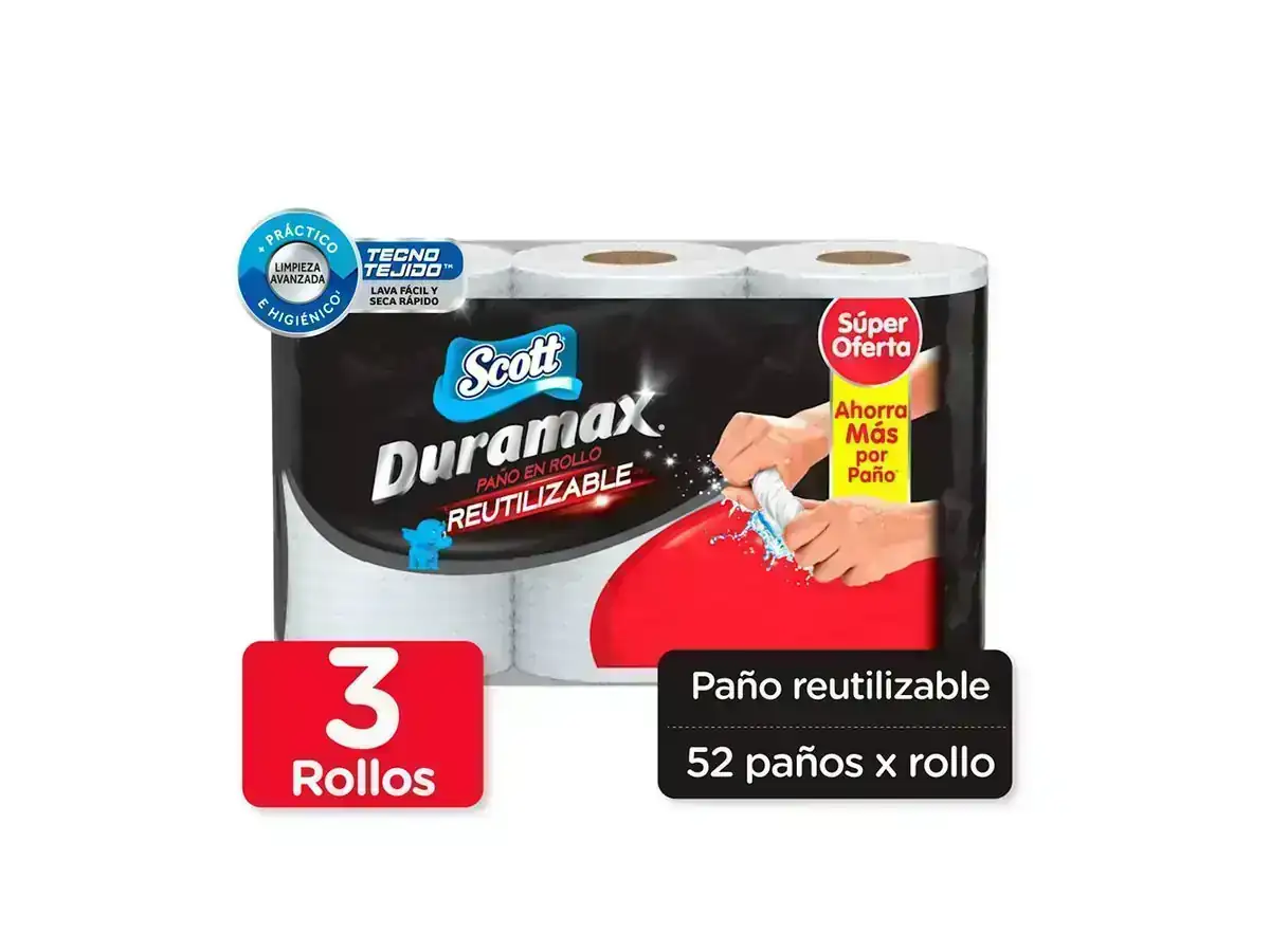 Paños Scott Duramax x 3 - 52 c/u