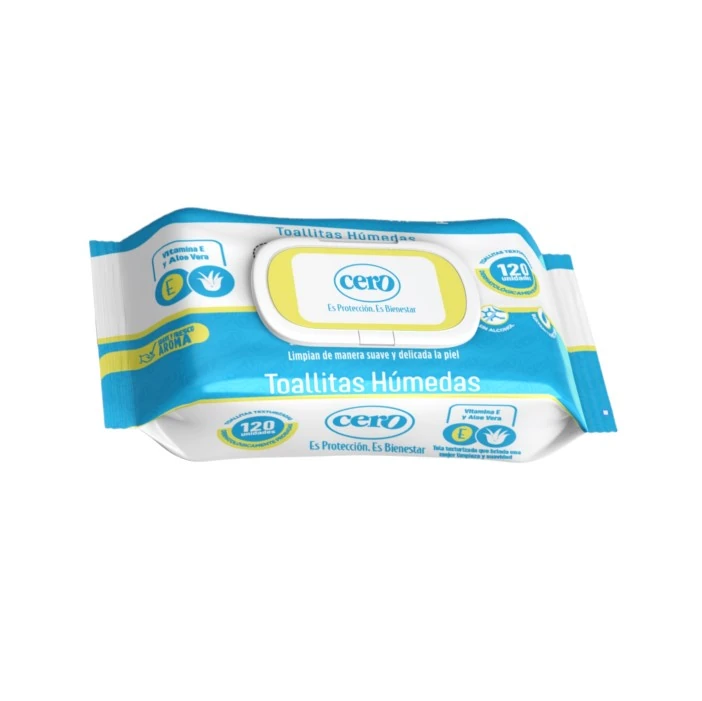 TOALLITAS HUMEDAS CERO X 120