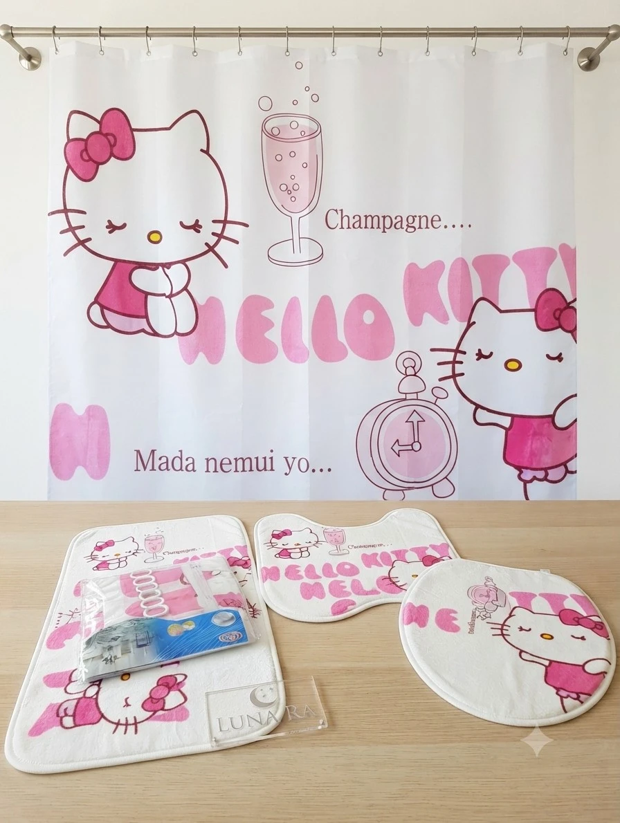 JUEGO DE BAÑO 🚽👙 DE HELLO KITTY  4