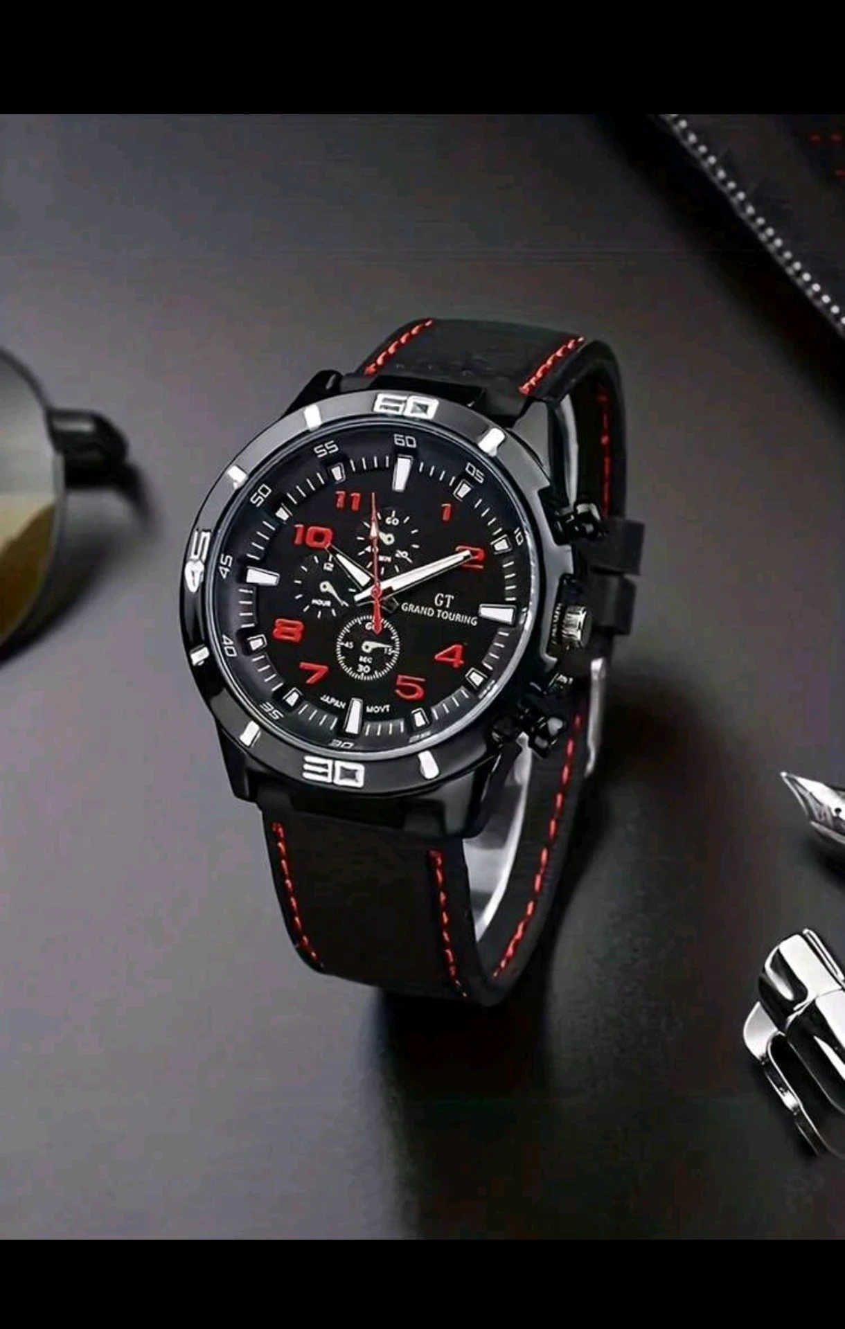 Reloj Deportivo GT Grand Touring Racing - Black & Red