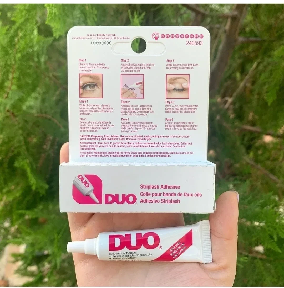 duo pegante para pestañas rosado