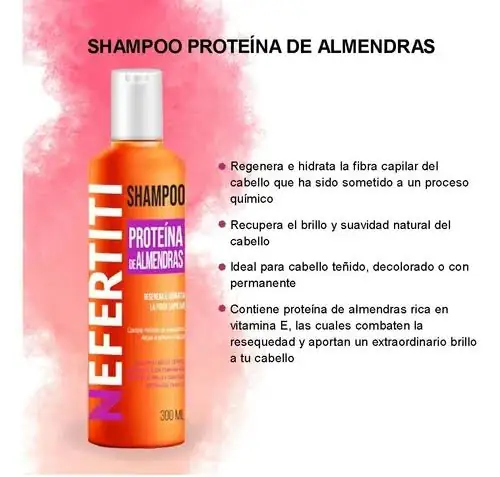 Shampoo Proteína De Almendras Nefertiti 300ml 2