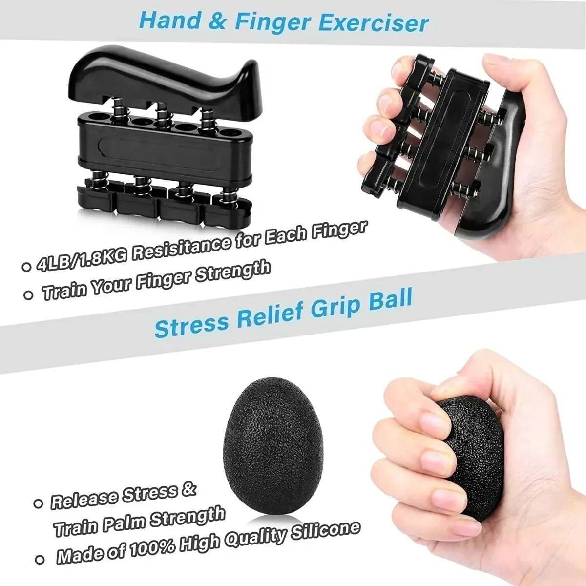 Kit Grip Ejercitador De Brazo Y Resistencias Elásticas 3