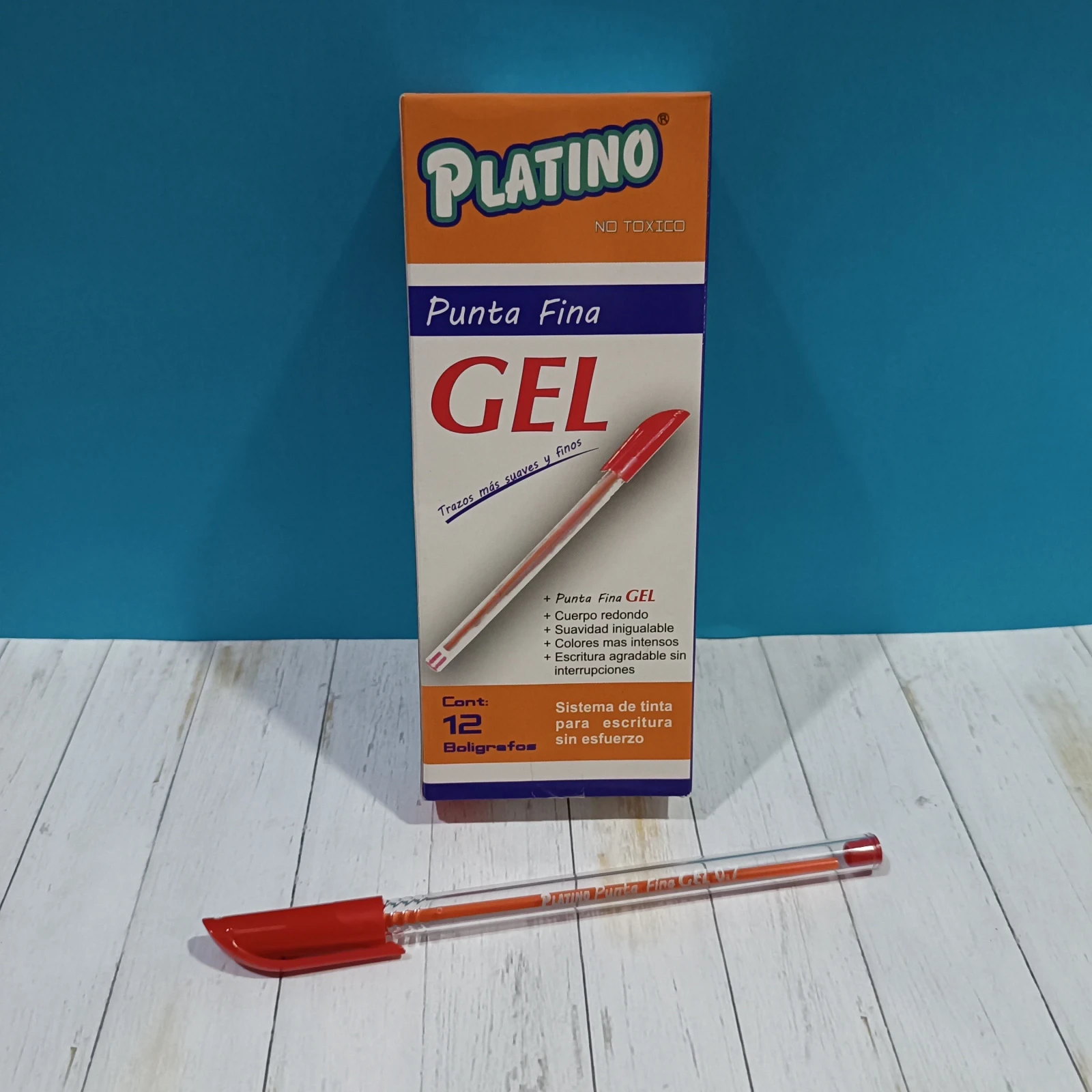 CAJA LAPICERO PLATINO ROJO