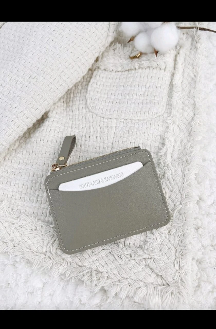 Monedero Tarjetero Southland Ultra-Slim– Diseño Minimalista en Poliuretano con Cierre Dorado. 3