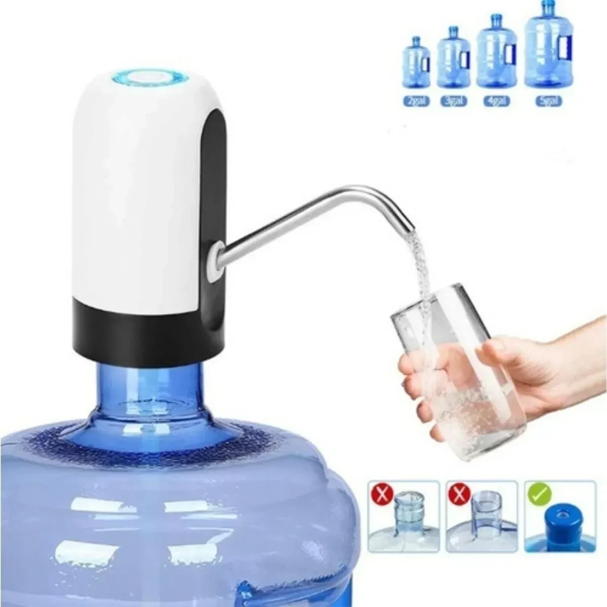 Dispensador Electrico De Agua Recargable Para Botellones 4