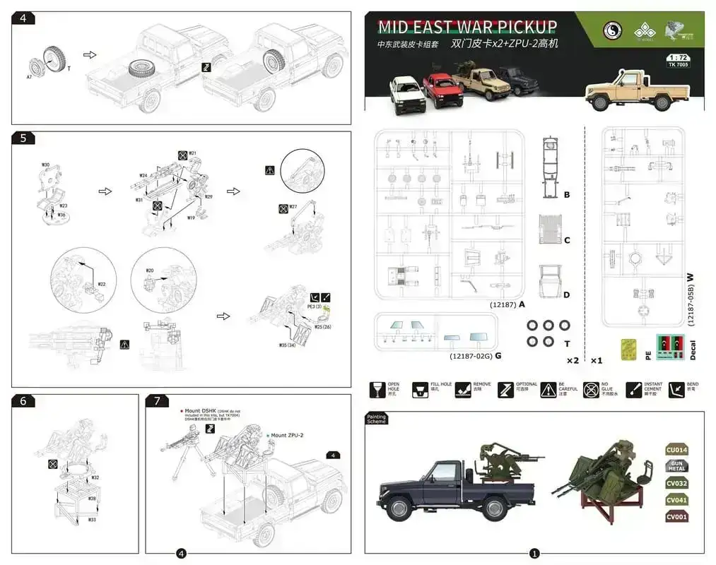 1/72 3RModel/Transform – Mid East War Pickup (+ ZPU-2) 3