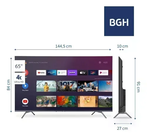 Smart Tv Bgh 65" Android UHD 3