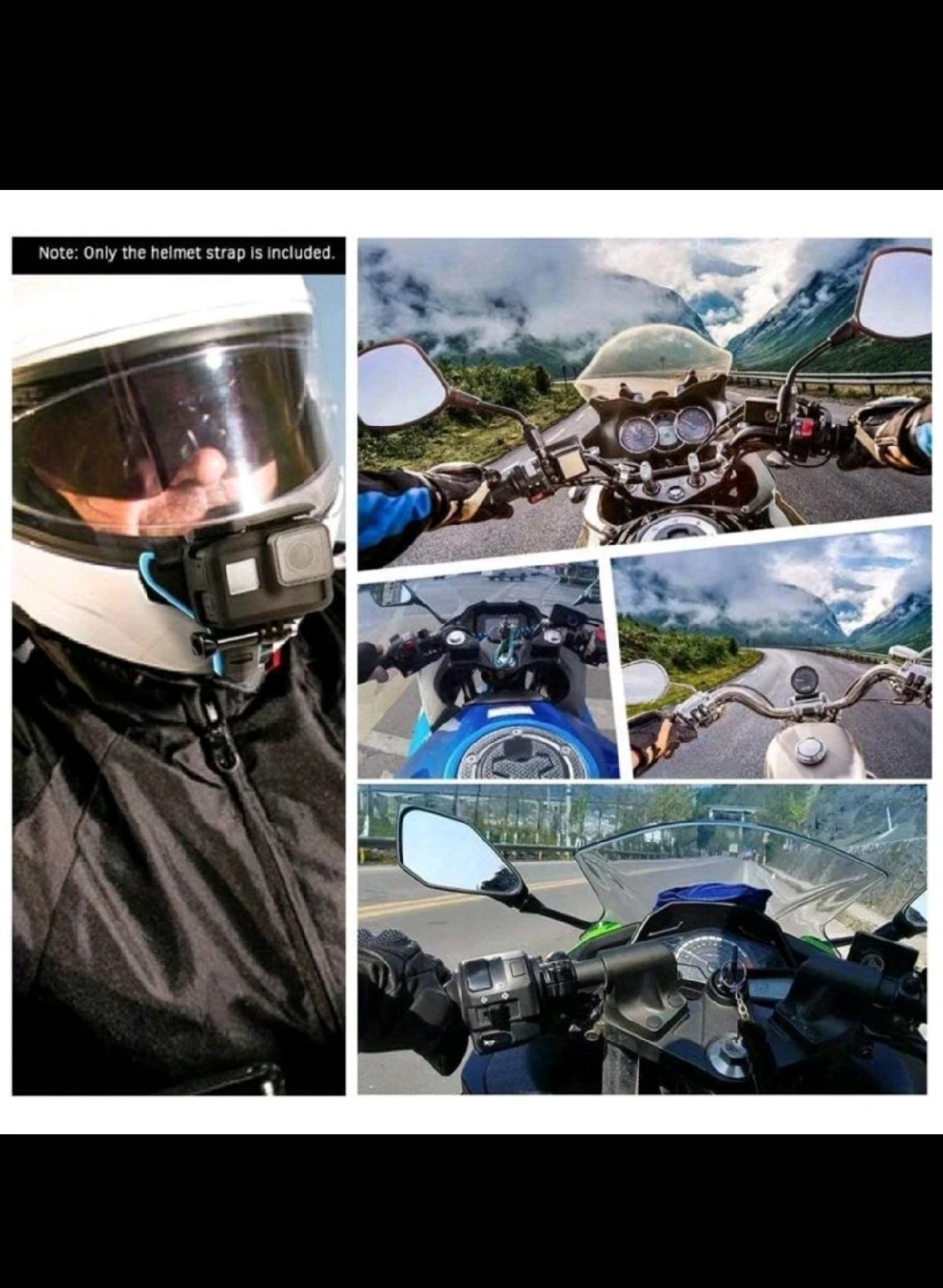 Soporte Montura de Mentón para Casco de Moto con Clip para Celular 2