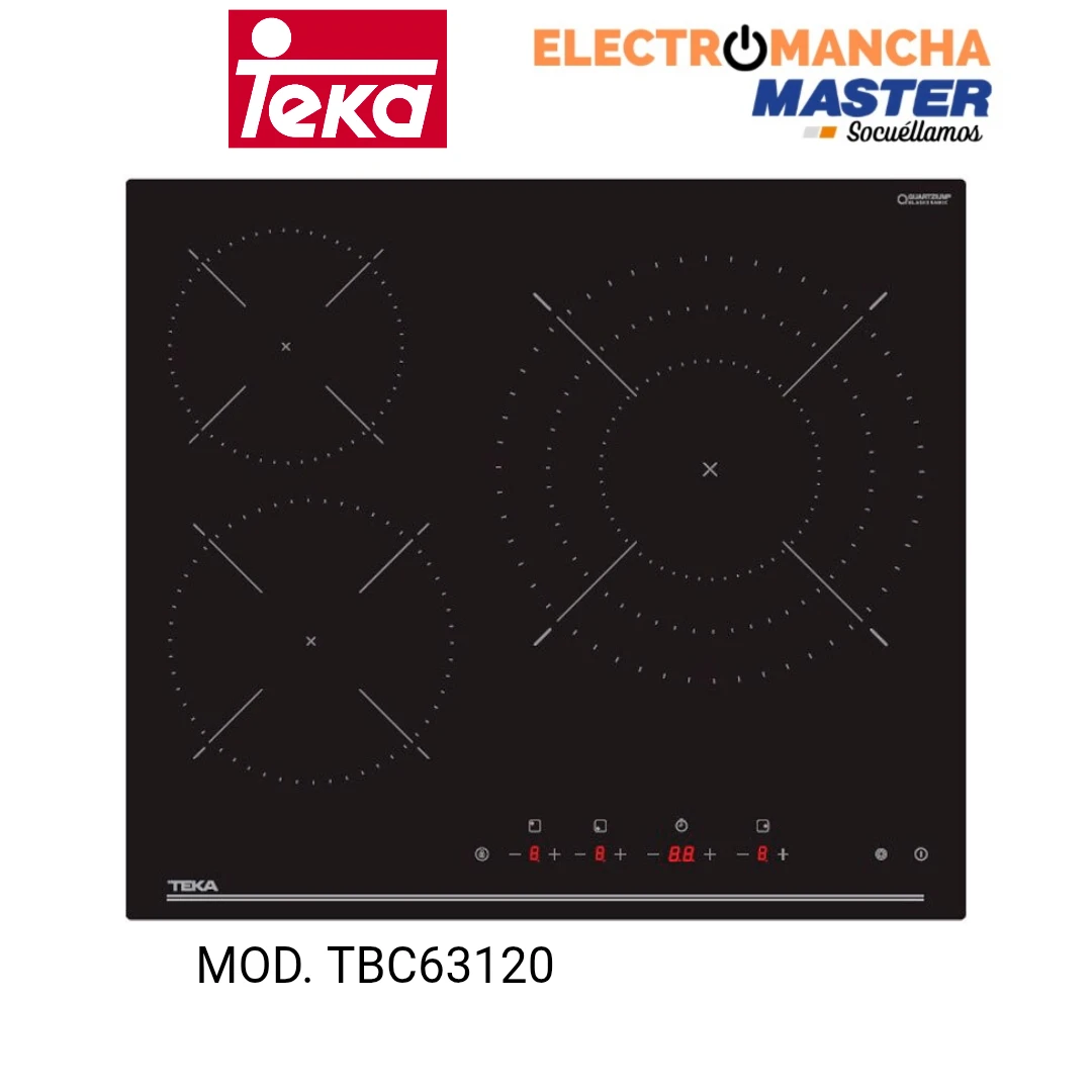 PLACA VITROCERÁMICA TEKA TBC63120  3 FUEGOS  ZONA 29 CM.