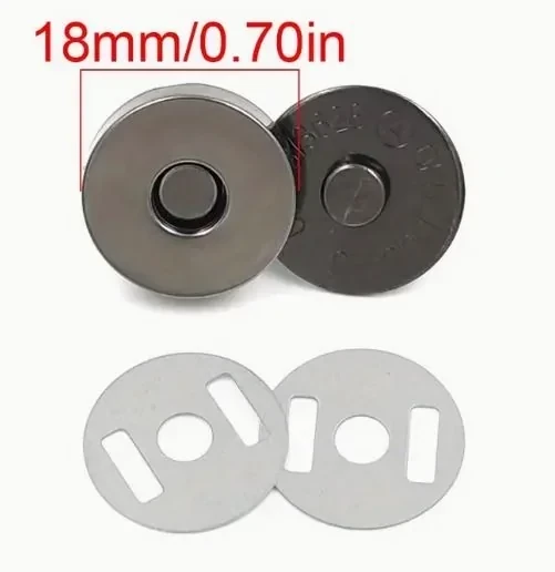 Broche magnetico negro 18mm