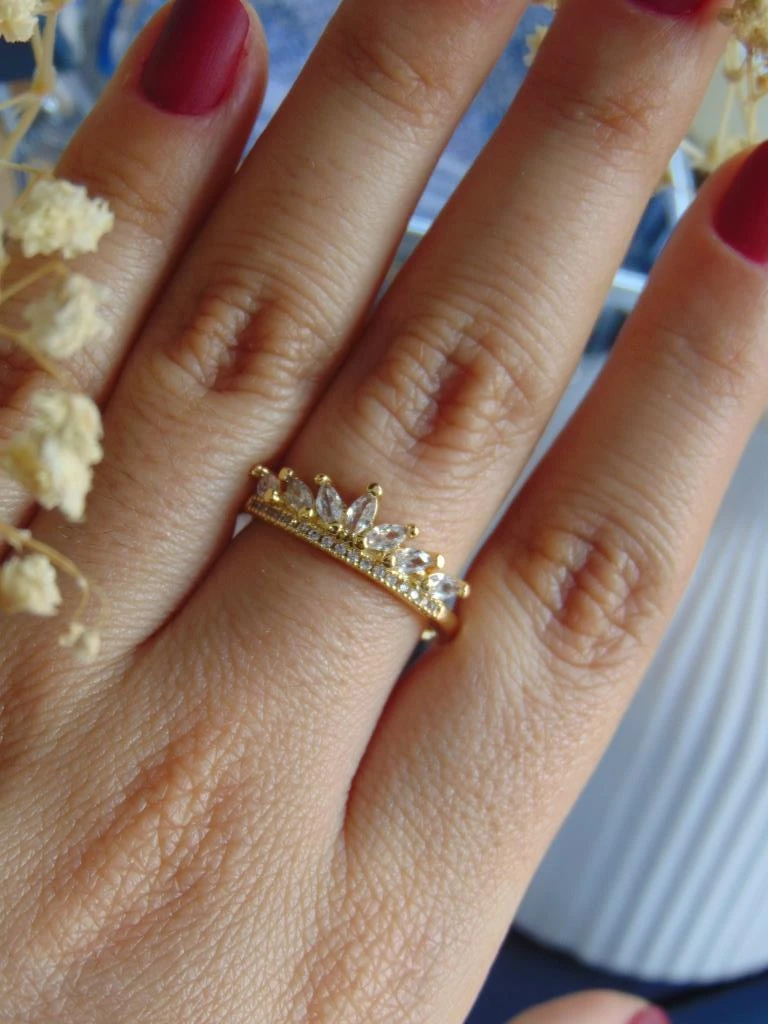 ANILLO ACERO DOR CORONA 