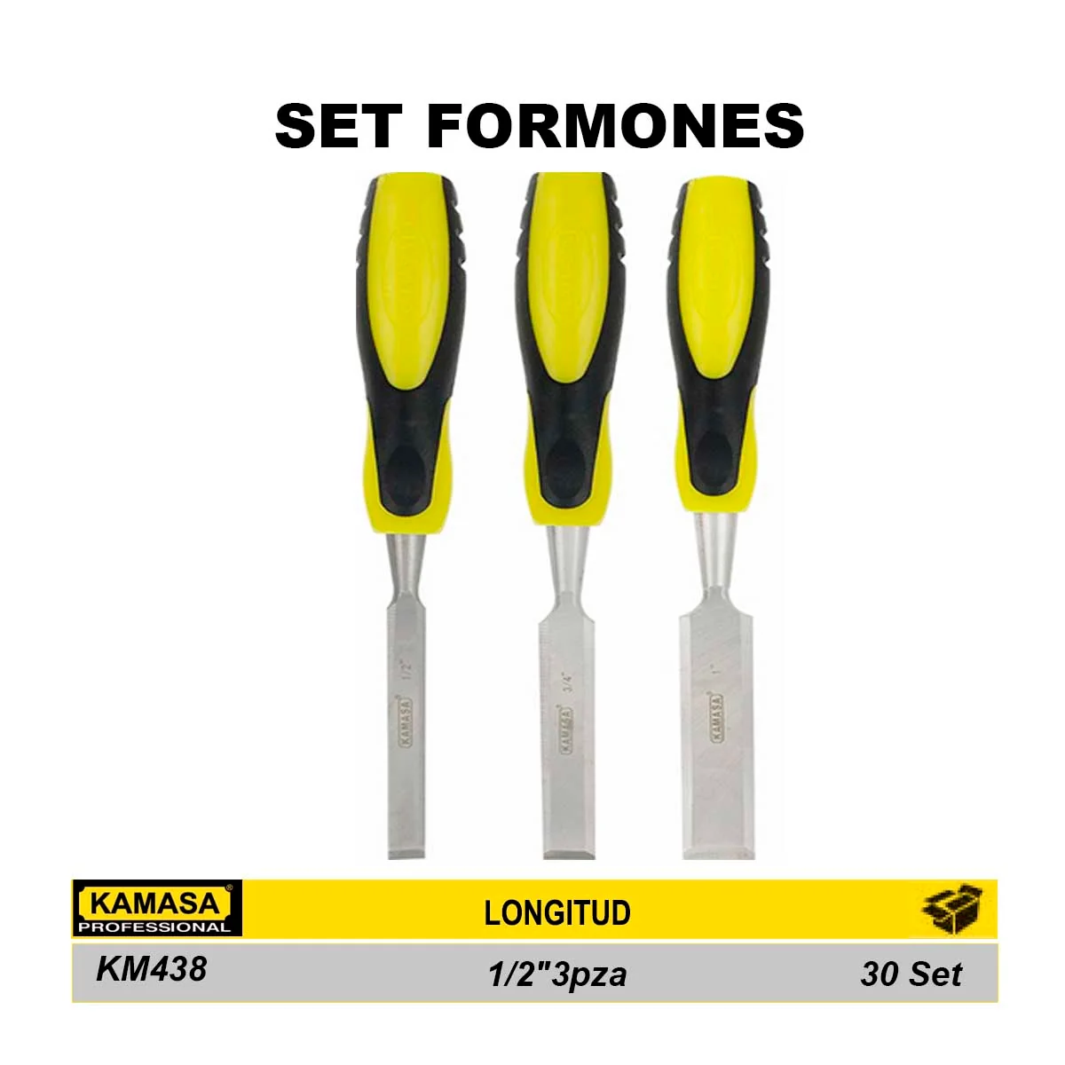 SET FORMONES GOLPE KM de 3pz 1"-3/4" 1/2" 