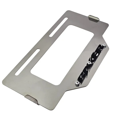 GIXXER 150 / GIXXER 250 / Porta Placa acero cromado logo 3d negro ML