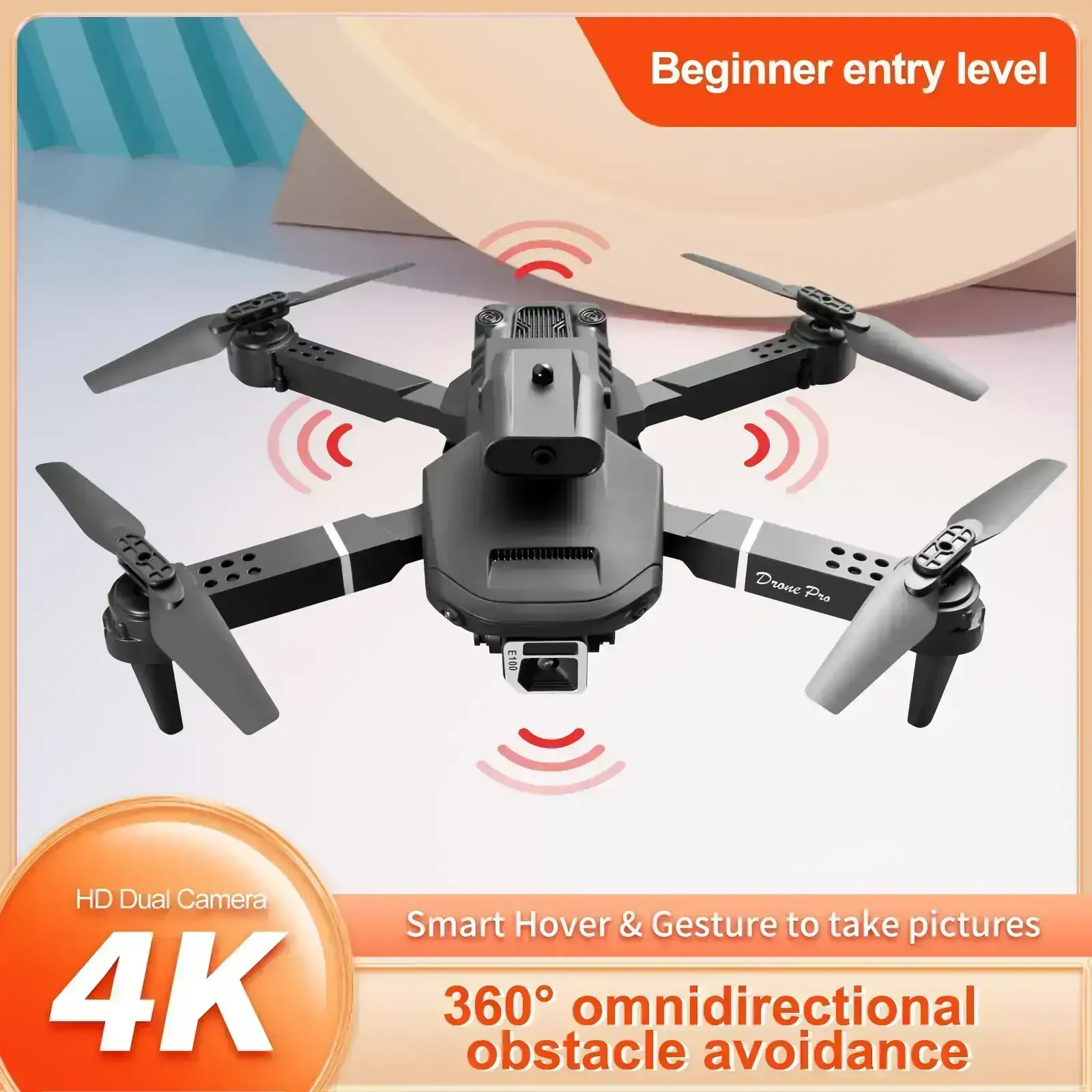 🎁 PEDIDOS: 69442828 (Tenemos al por mayor y unidad)  Distancia de Control Remoto: 100 Metros Resolución de cámara video 4k/Dual cámara Vuelo: 20 minutos   💥💥💥💥💥💥💥💥💥💥💥💥💥💥💥💥💥 E100 UAV HD 4K Drone, fotografía aérea doble cámara plegable RC Quadcopter, control remoto Quadcopter modelo plegable avión juguete para adultos. 👇👇👇👇👇👇👇👇👇👇👇👇👇👇👇👇👇 #Cámara #dual #4K HD y video en vivo: dron E100 para adultos y principiantes equipado con dos cámaras UHD 4K, la cámara frontal se puede ajustar 360°. Adecuado para selfie y grabación de video, y la cámara inferior puede disfrutar de una visión más amplia desde el cielo superior. Estas dos cámaras pueden cambiar libremente de grabar cada momento hermoso e inolvidable. Además, con la transmisión FPV, puedes ver los videos tomados por el dron en vivo en la aplicación de tu teléfono. Tome fotos y videos en cualquier momento y compartirlos rápidamente en las redes sociales. 【Fácil de usar】-- El dron de cámara tiene 3 velocidades ajustables que permite a los principiantes dominar rápidamente la función, y también permite a los jugadores avanzados disfrutar de la diversión del cambio. En modo de baja velocidad, hay funciones automáticas de evitación de obstáculos en los lados frontal, izquierdo y derecho. El radar UAV evitará obstáculos cuando los identifiquen (solo disponible en el modo de baja velocidad). Inicio/aterrizaje con una tecla, modo sin cabeza, retención de altitud, foto o video de gesto de mano. La mejor opción con suficiente diversión para principiantes. Multifuncional y más divertido de volar: nuestro dron con cámara puede realizar vueltas y rollos de 360°, hace que la mosca sea más atractiva. Puedes definir una ruta de vuelo exacta en el mapa de la aplicación, el dron volará siguiendo el camino, te ofrece maravillosas experiencias de vuelo. Muestra el gesto "V" o "palma" para permitir que el dron de la cámara reconozca y tome fotos o video. Y comparte con amigos o familiares en las redes sociales. Diseño seguro y largo tiempo de vuelo: el quadcopter RC tiene protectores de hélice para garantizar un vuelo seguro para ti. Material ABS de alta calidad y función de parada de emergencia para liberar tus preocupaciones de golpes o caídas. El cable de carga mejorado utiliza chips importados para protección contra sobretensión para evitar accidentes causados por una carga incorrecta. Inlcuye 1 batería para hasta 20 minutos de tiempo de vuelo ultra largo. Cuando tiene batería baja, las luces del dron continúan parpadeando, puedes operarlo de vuelta a evitar pérdidas. Regalo ideal y funda de transporte: nuestro mini dron es un diseño plegable que hace que este dron cuadricóptero sea pequeño, puedes llevarlo a cualquier lugar que quieras. Y viene con una práctica funda de transporte que puede sacar fácilmente para divertirse con tu familia cuando sales. Es el regalo ideal para cumpleaños, Navidad, Día del Padre u otro día. El diseño considerado con funda de transporte que será amado por niños, hombres, mujeres, adolescentes, niños, marido y novio.   💥💥💥💥💥💥💥💥💥💥💥💥💥💥💥💥💥💥 Color: Negro Resolución de la captura de video: 4 k hd Nivel de habilidad: Beginner Peso del artículo: 120 Gramos Capacidad: 1800 Miliamperios Hora  Características avanzadas:   versión mejorada para evitar obstáculos en los cuatro lados Batería del control remoto: batería AA * 3 (traiga la suya propia) Modo de operación: control remoto / APLICACIÓN Frecuencia de control : 2,4 GHz Tamaño del cuerpo: (expandido sin anillo protector) 24*28*7CM (Plegable) 13,5*8*7 CM Tamaño del embalaje: 17*22*7 CM Método de carga: interfaz USB Universal Capacidad de la batería: batería modular de 3,7 V 1800 mAh Tiempo de vuelo: unos 15-20 minutos Tiempo de carga: 60 minutos Distancia del control remoto:100 metros Modo de cámara: FPV Lente: Cámara incorporada Resolución de video: cámara única 4K/cámara dual 4K Equipo de velocidad: lento/medio/rápido  Lista con cámara:  Aeronaves*1  Transmisor de control remoto * 1  Batería de cuerpo * 1  Aspas de ventilador de repuesto * 4  Cable USB * 1  Destornillador * 1  manual*1 3