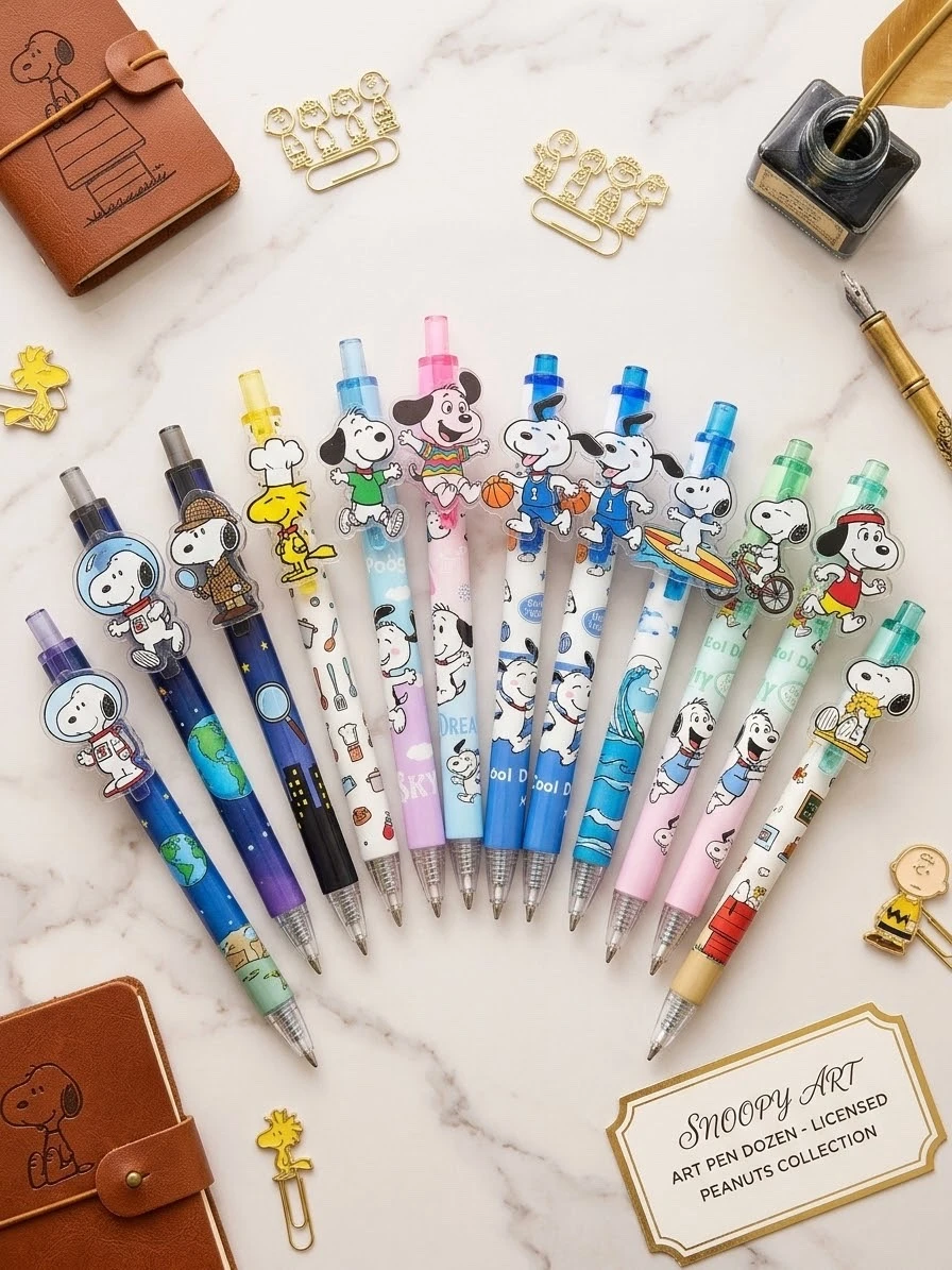 DOCENA DE PLUMAS SNOOPY