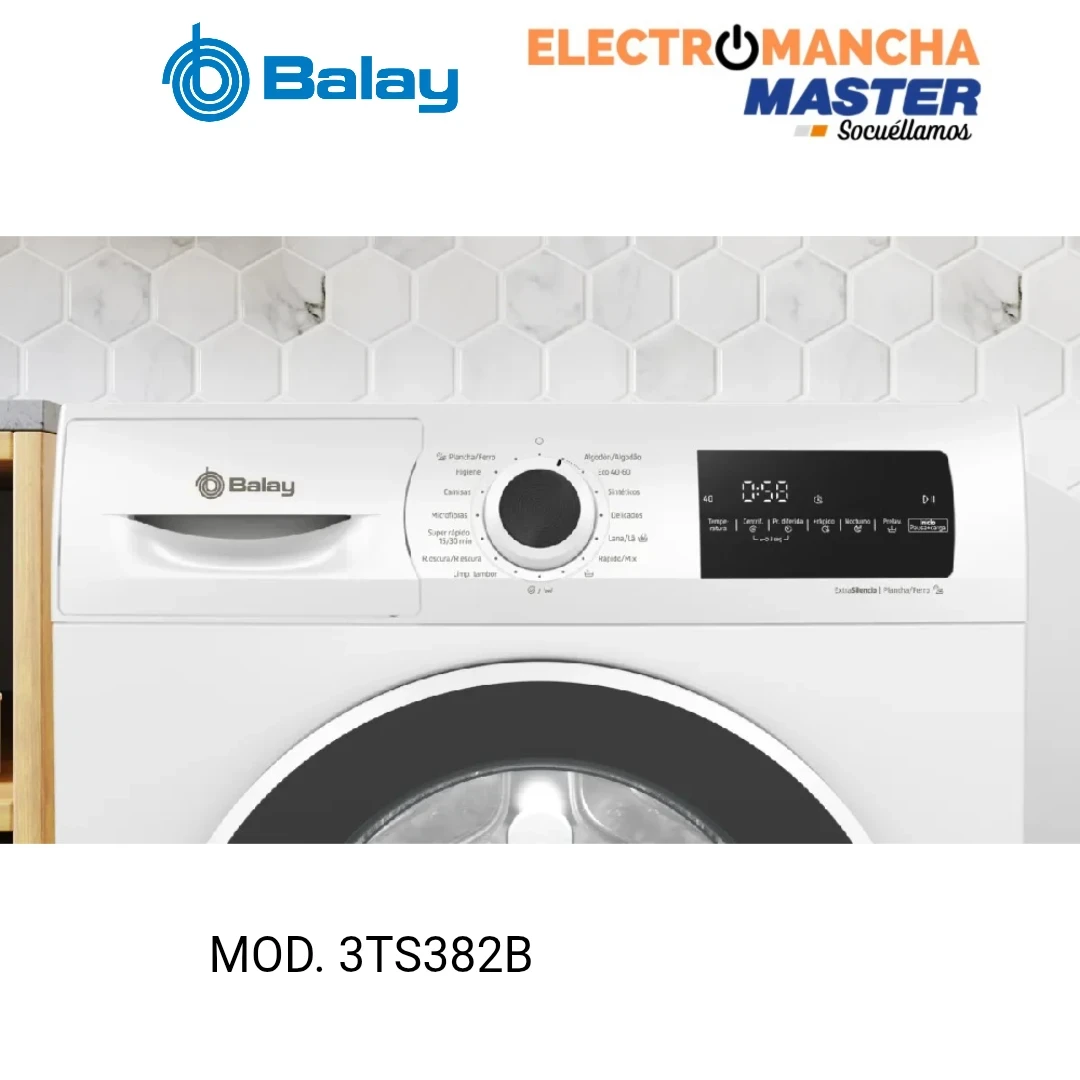 LAVADORA BALAY 3TS382B 8 KILOS 1200 RPM. CLASE A 2