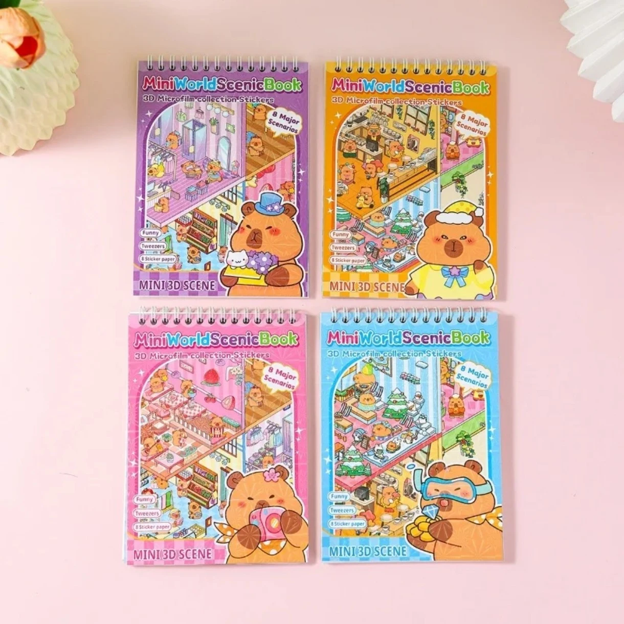 Libreta de sticker y habitaciones 3D 