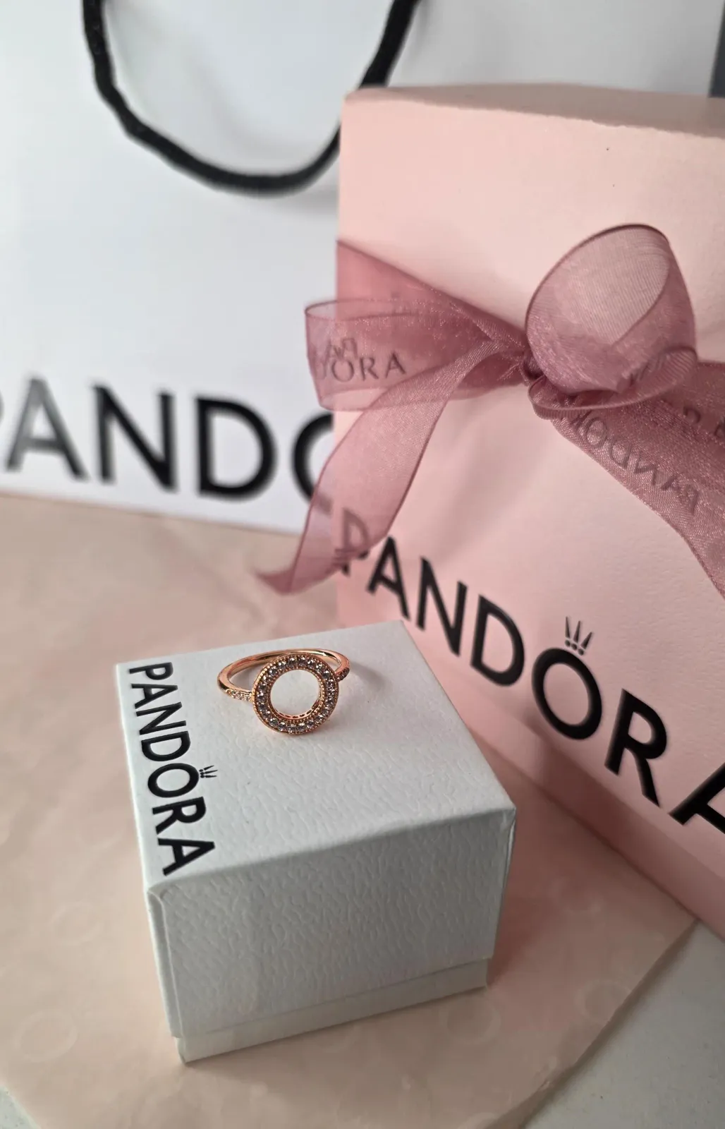 Pandora ROSE Hearts of Pandora Halo Ring  4
