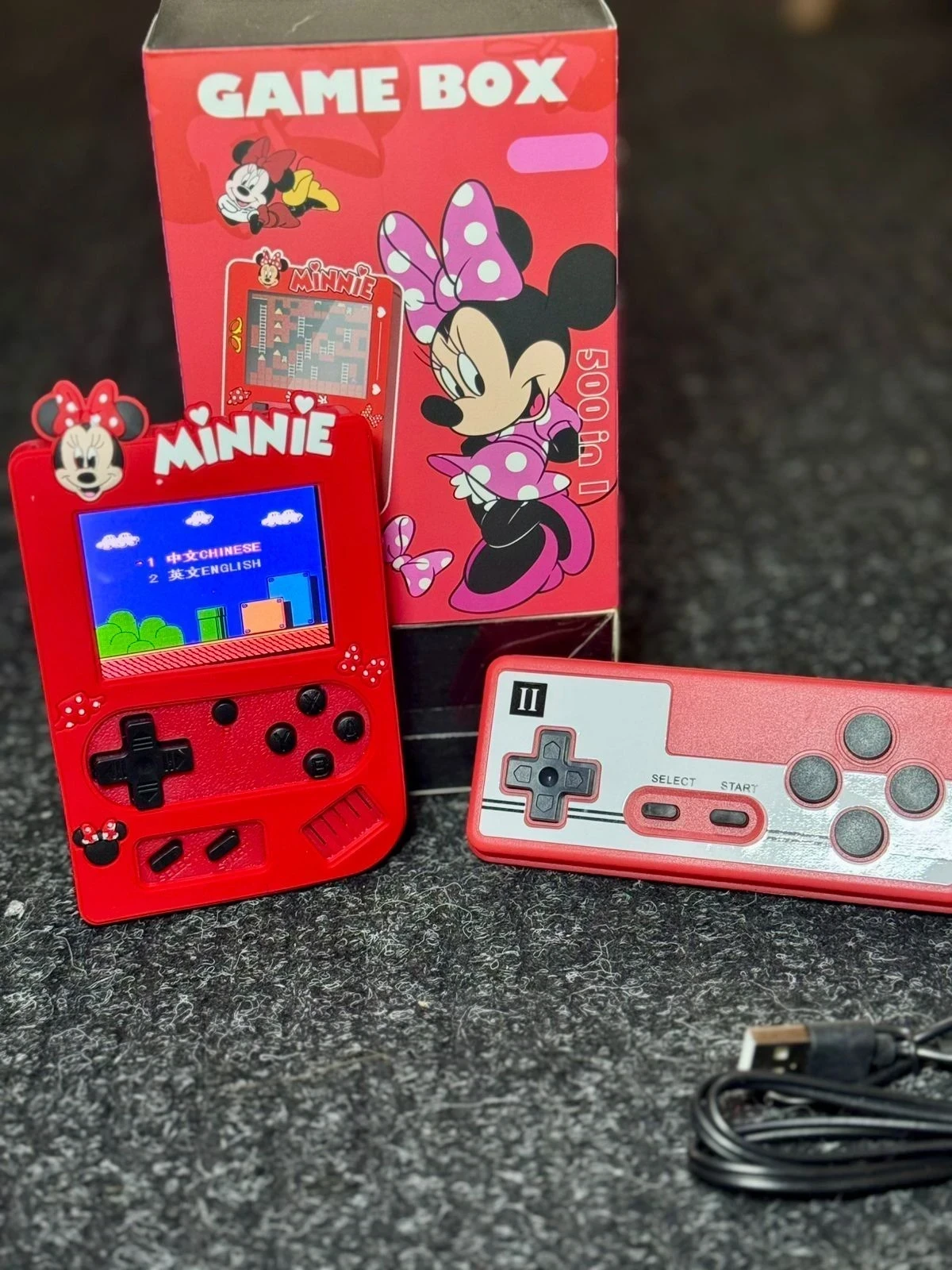 CONSOLA RETRO 500 JUEGOS EN 1 - INCLUYE CONTROL, CARGADOR Y CABLE  4