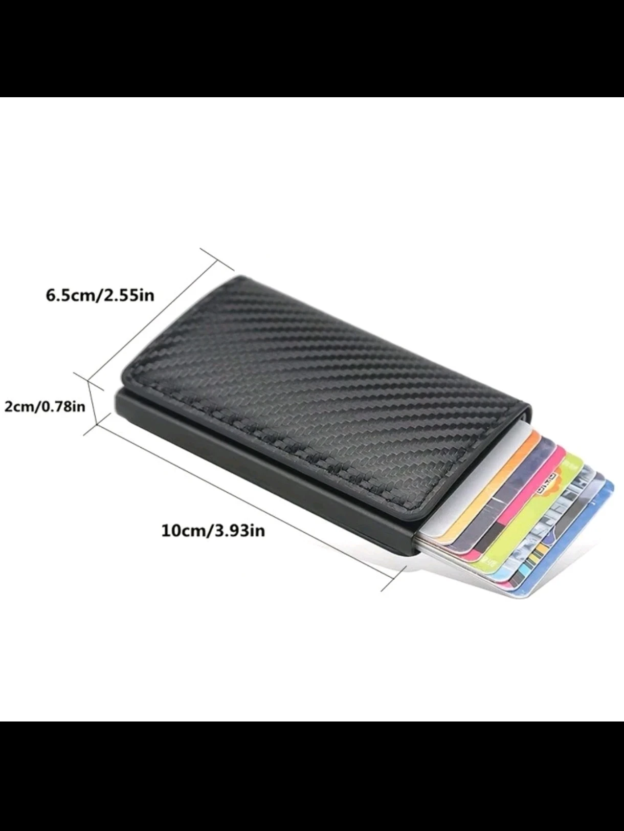 Billetera Inteligente con Tarjetero Pop-Up y Bloqueo RFID - Fibra de Carbono 2