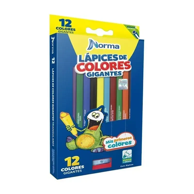 Norma 12 colores jumbo largos  3