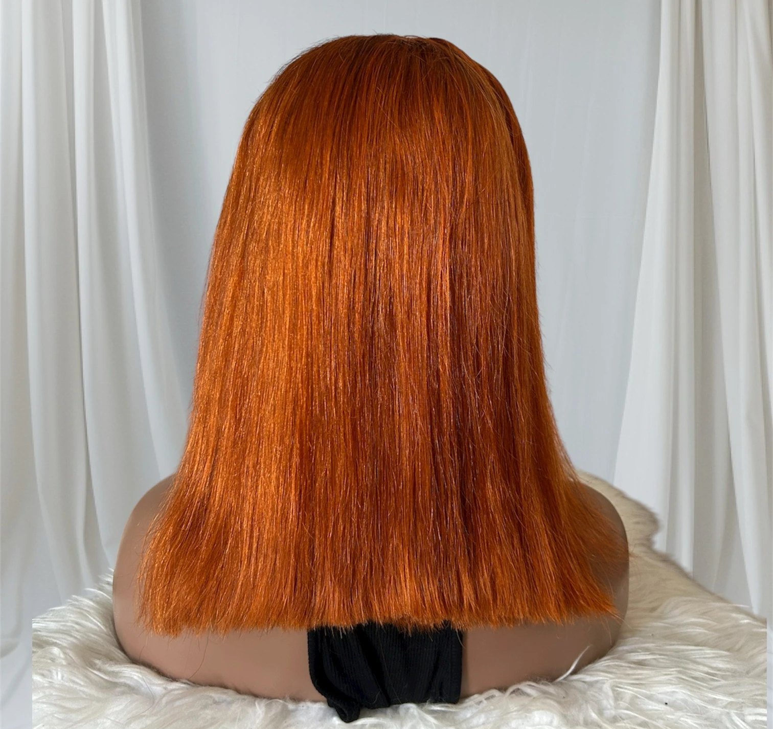  Peluca Bob cabello humano con encaje frontal de 13 x 4 de jengibre #350 3