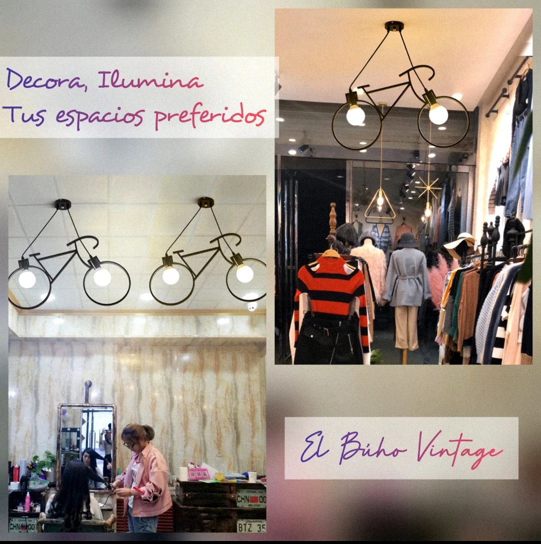 Lámpara Colgante tipo Bicicleta 🚲 5