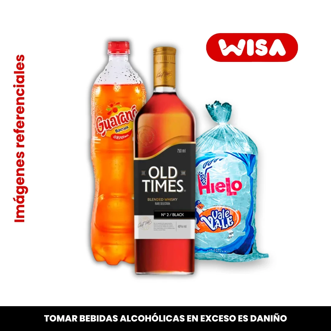 Combo Whisky Old Times Black 750 ML