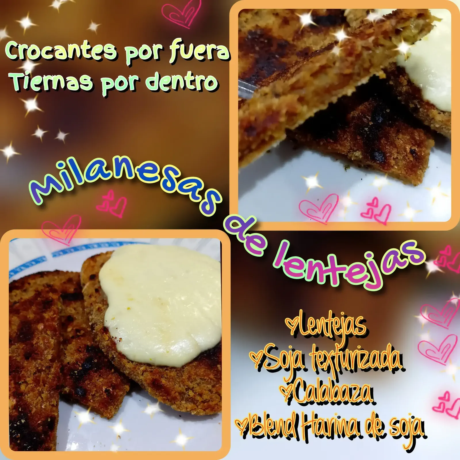 Milanesas de lentejas x2
