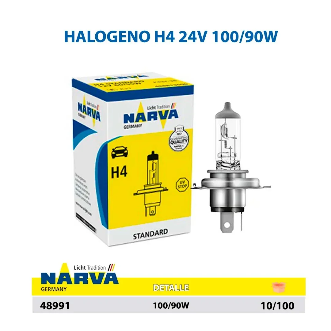  HALOGENO H4 24V 100/90W