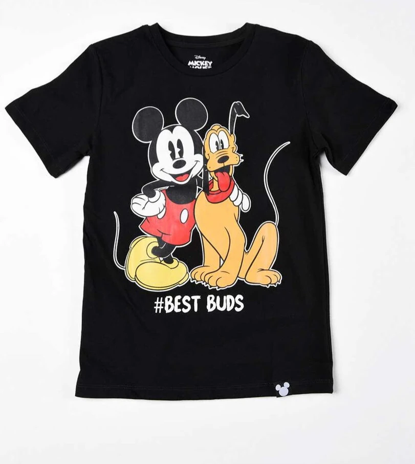 Polera manga corta mickey negra
