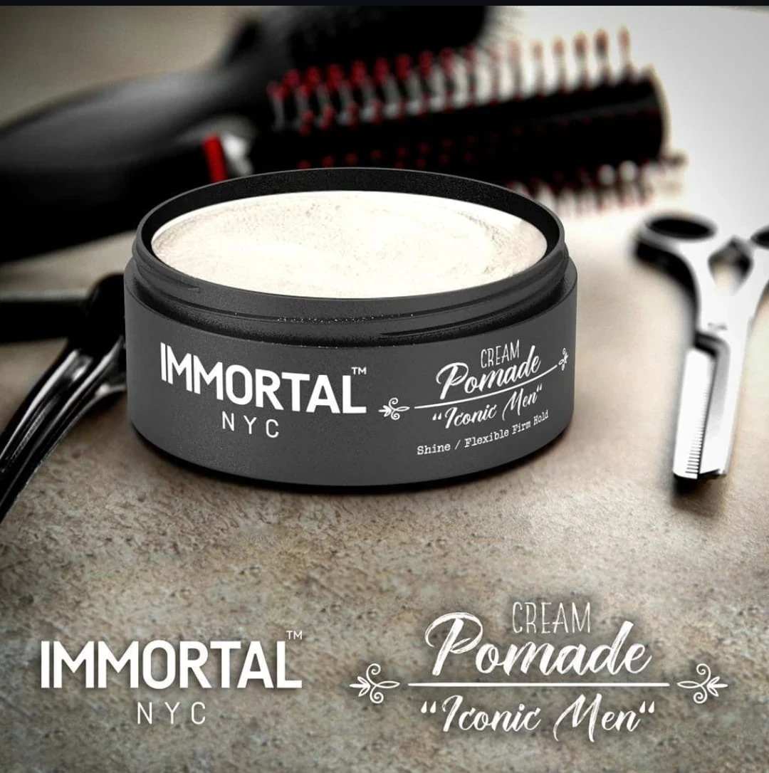 immortal cera capilar x150 ml iconic men negra cream pomade