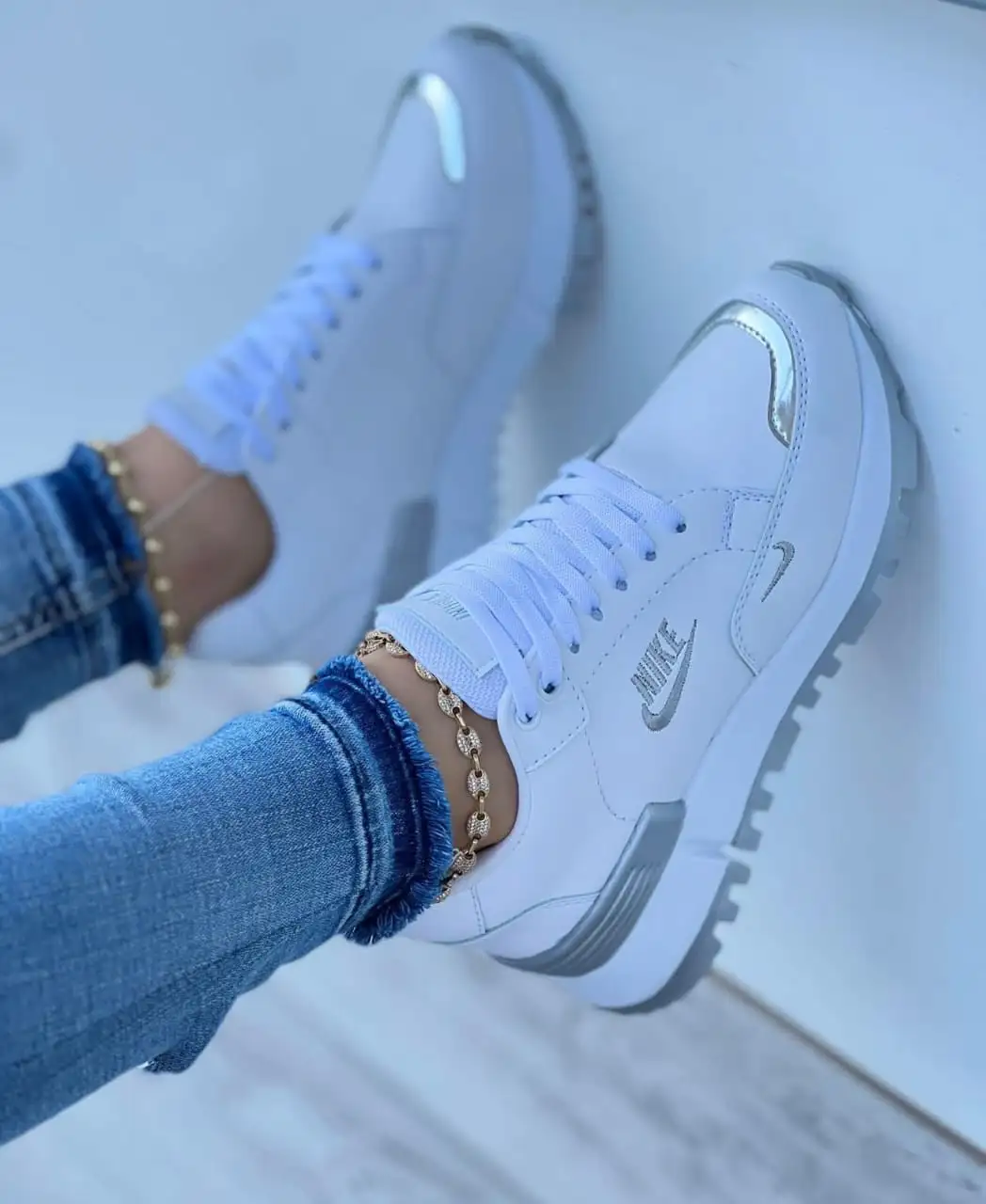 Tenis Nike Trebol Blanco Dama 