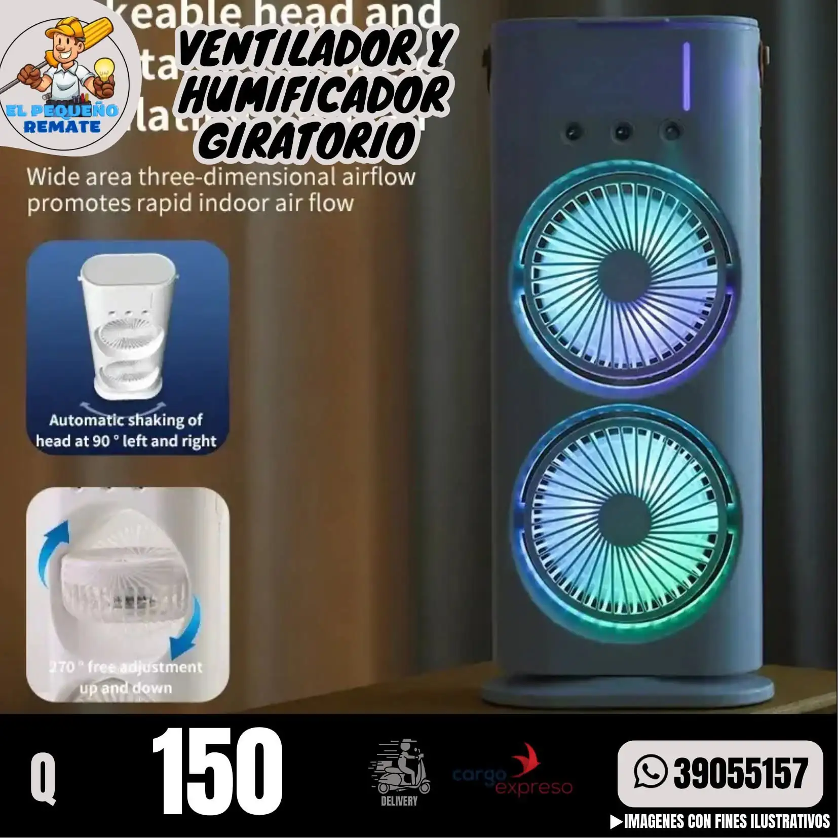 VENTILADOR Y HUMIFICADOR GIRATORIO  2