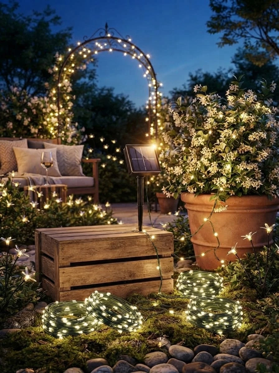 SERIE SOLAR DE 10 metros con 100 LEDS 