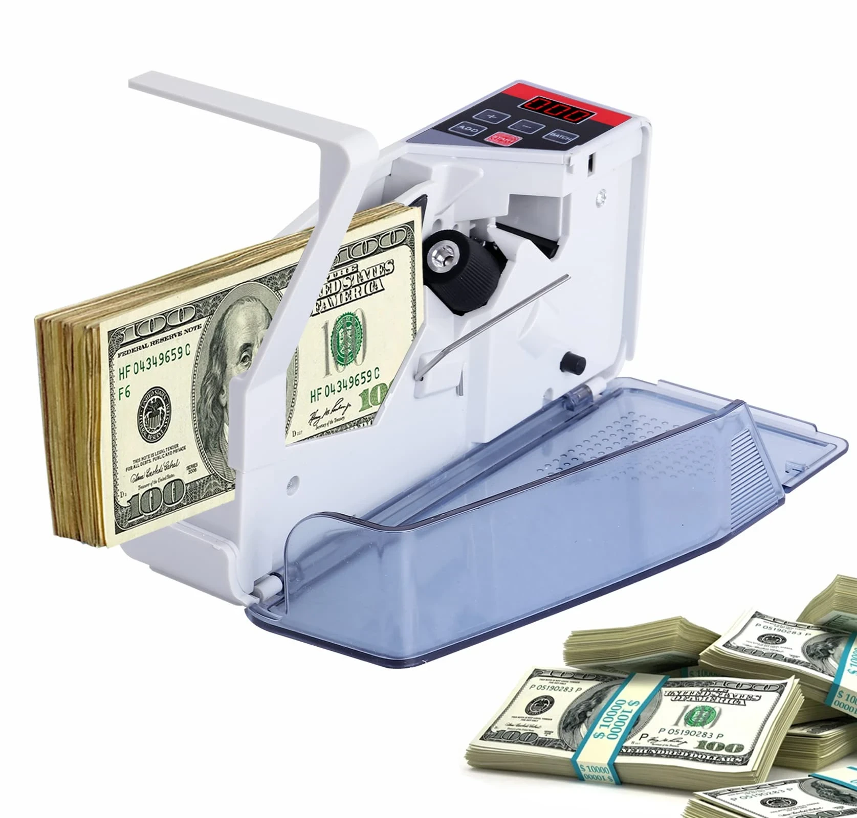Maquina contador de billetes portátil 