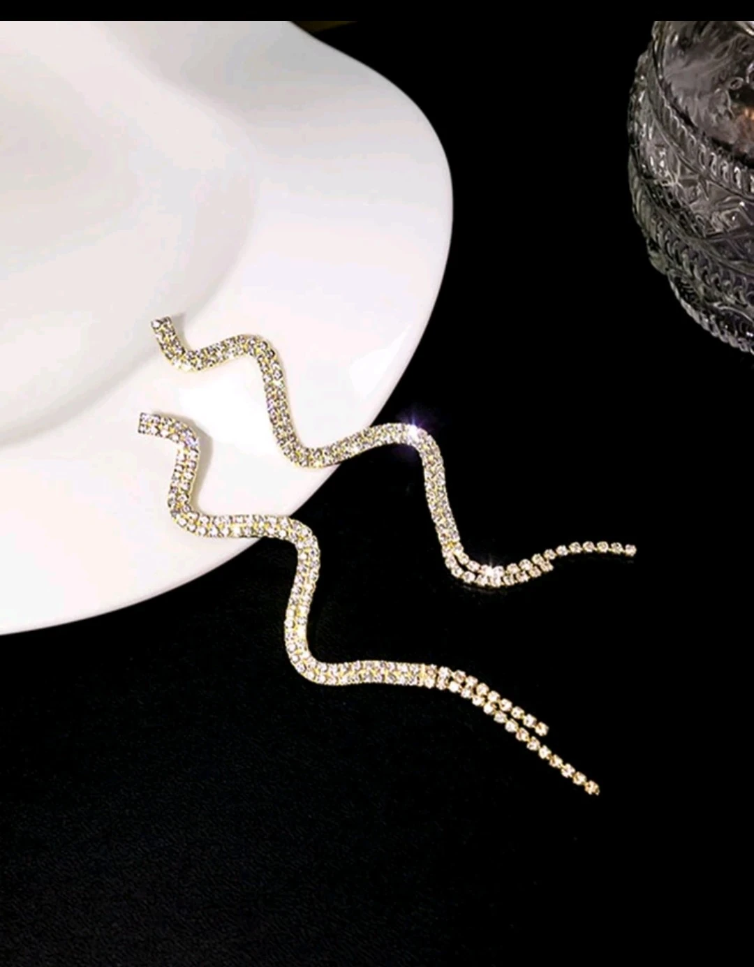 Aretes largos forma de serpiente 3