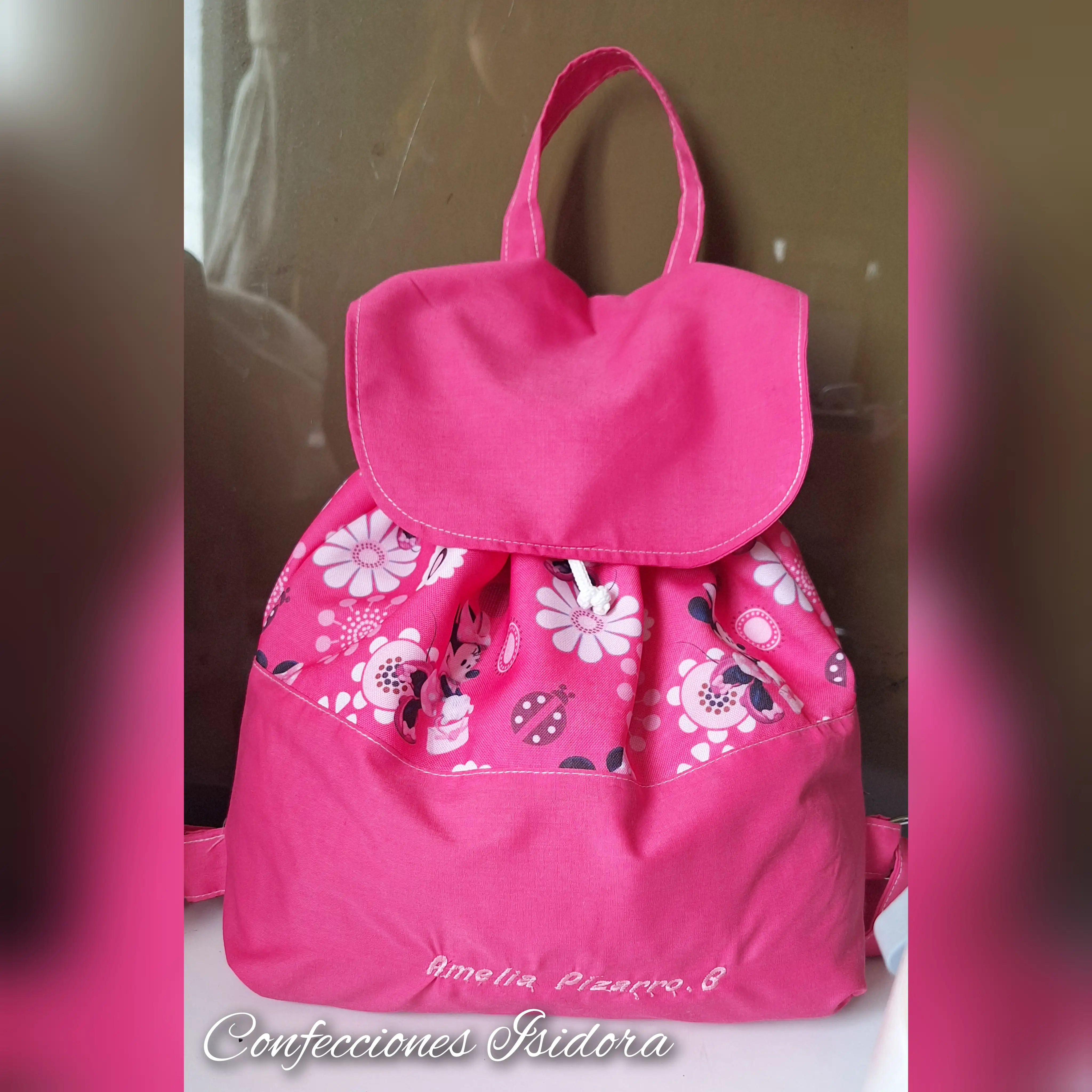 Mochila minnie Bordada 