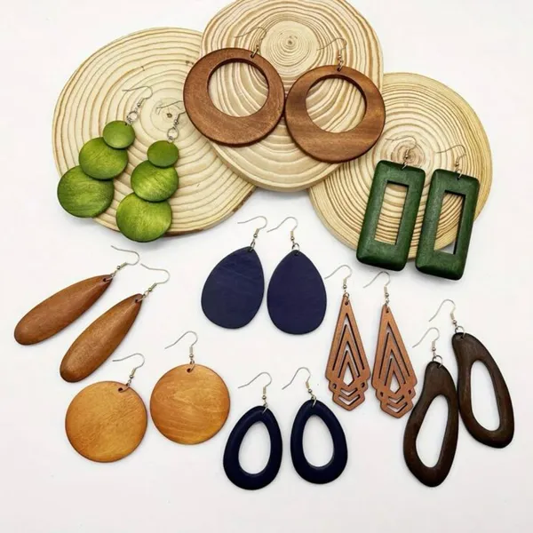 Pendientes de madera