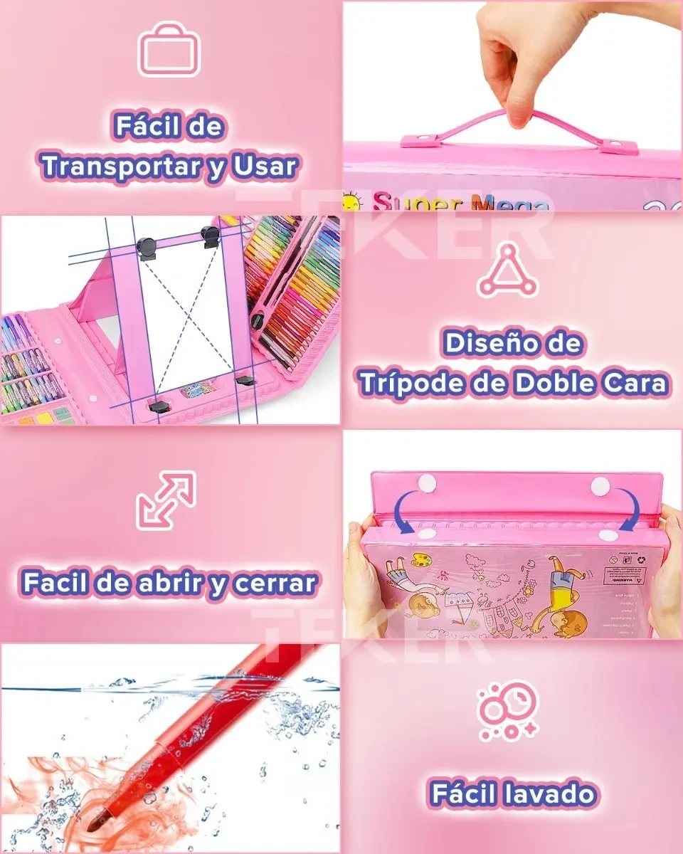 Set De Dibujo 208 Piezas De Arte Para Niños 4