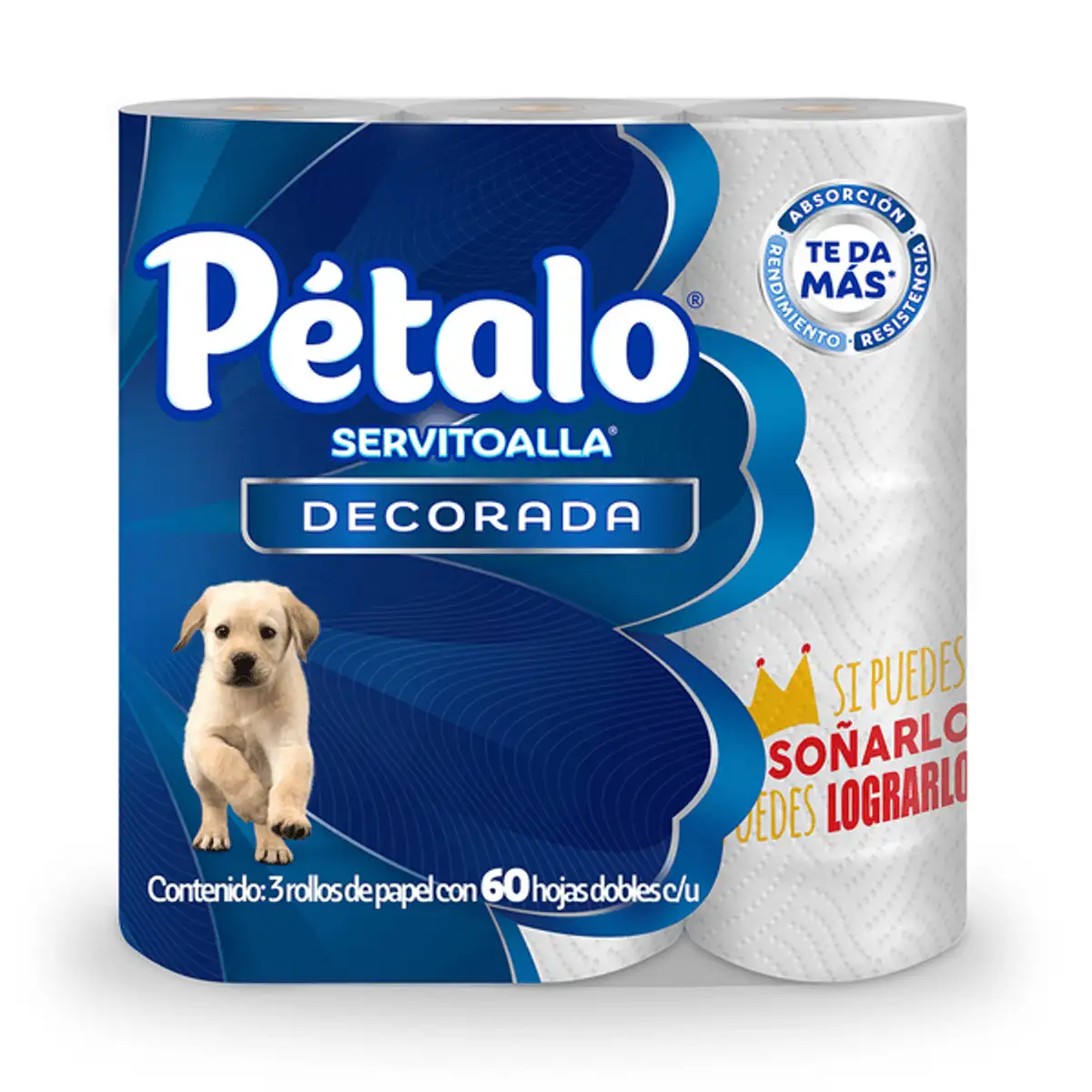 servitoallas pétalo decora 3 rollos 60 pz